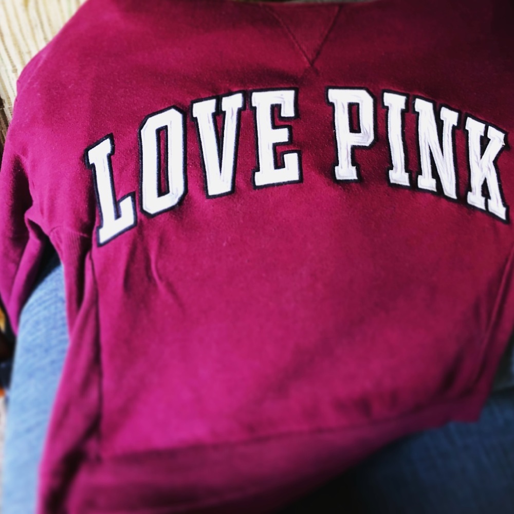 PINK: Maroon Sweater